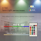 4.8W GU10 Żarówka LED sterowana pilotem / Barwa:RGB+4000K / Ściemniana / Kąt 100' / Trzonek:GU10