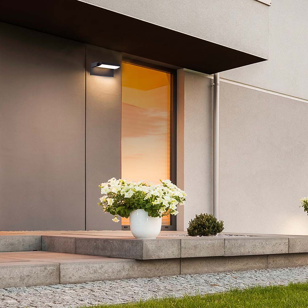 17W Lampa ścienna LED / Barwa:4000K / Obudowa: Czarna / Kwadratowa