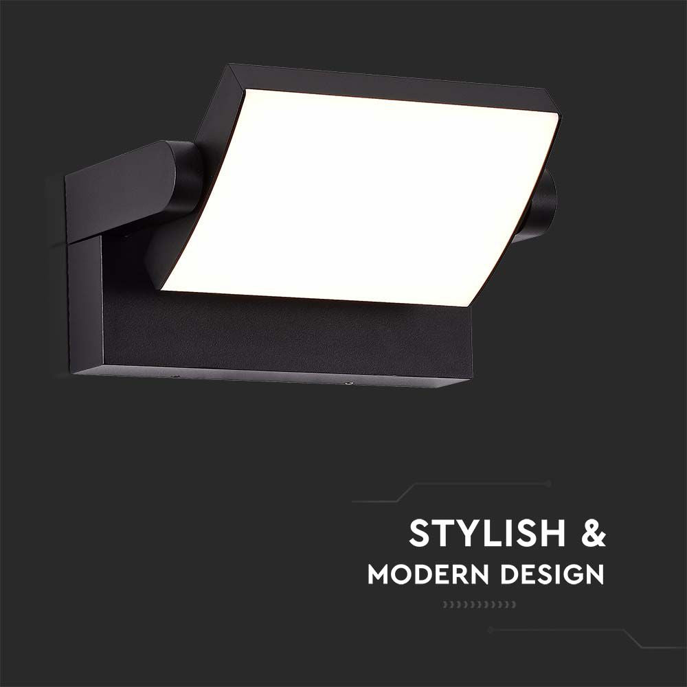 17W Lampa ścienna LED / Barwa:3000K / Obudowa: Czarna / Kwadratowa