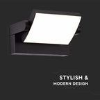 17W Lampa ścienna LED / Barwa:4000K / Obudowa: Czarna / Kwadratowa