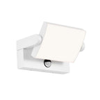 17W Lampa ścienna LED z czujnikiem ruchu / Barwa:3000K / Obudowa: Biała / Kwadratowa