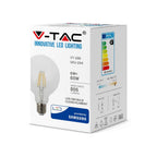 6W G95 Żarówka LED Filament / Chip SAMSUNG / Barwa:2700K / Trzonek:E27