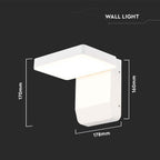 17W Lampa ścienna LED / Barwa:4000K / Obudowa: Biała / Kwadratowa