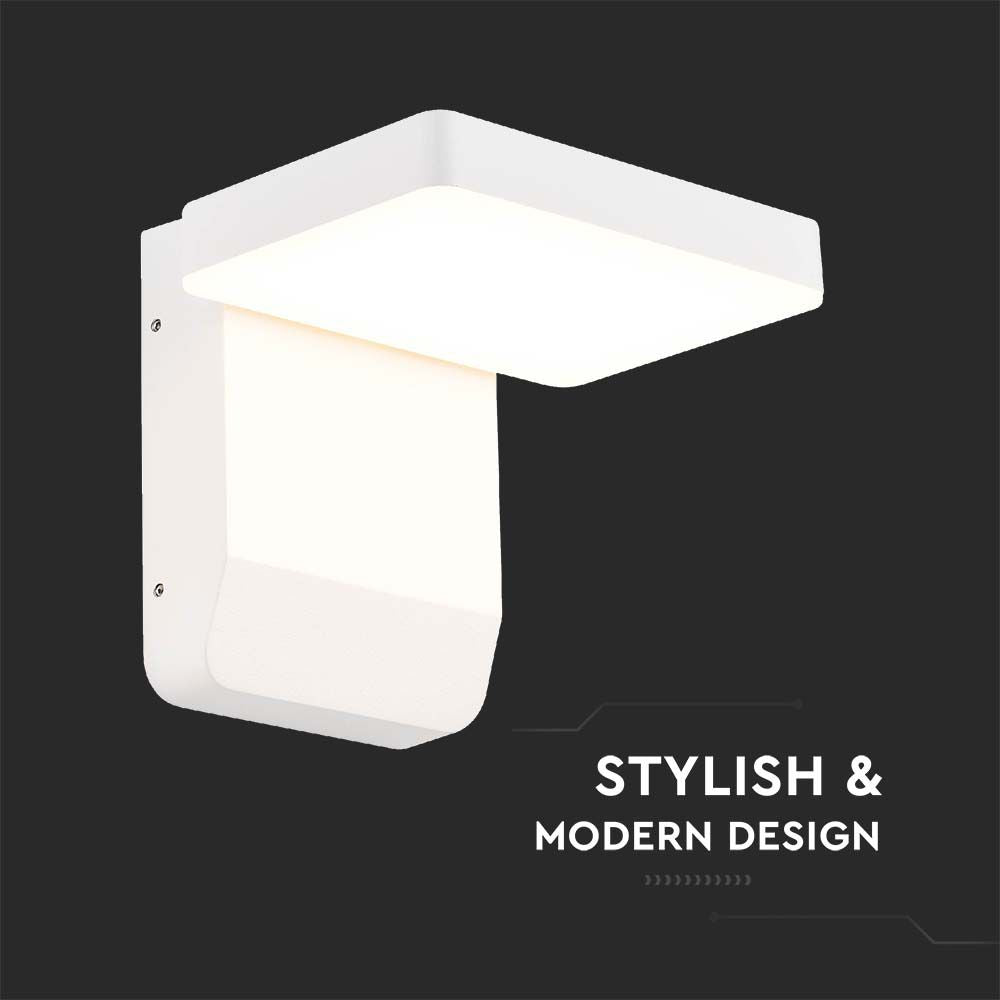 17W Lampa ścienna LED / Barwa:4000K / Obudowa: Biała / Kwadratowa