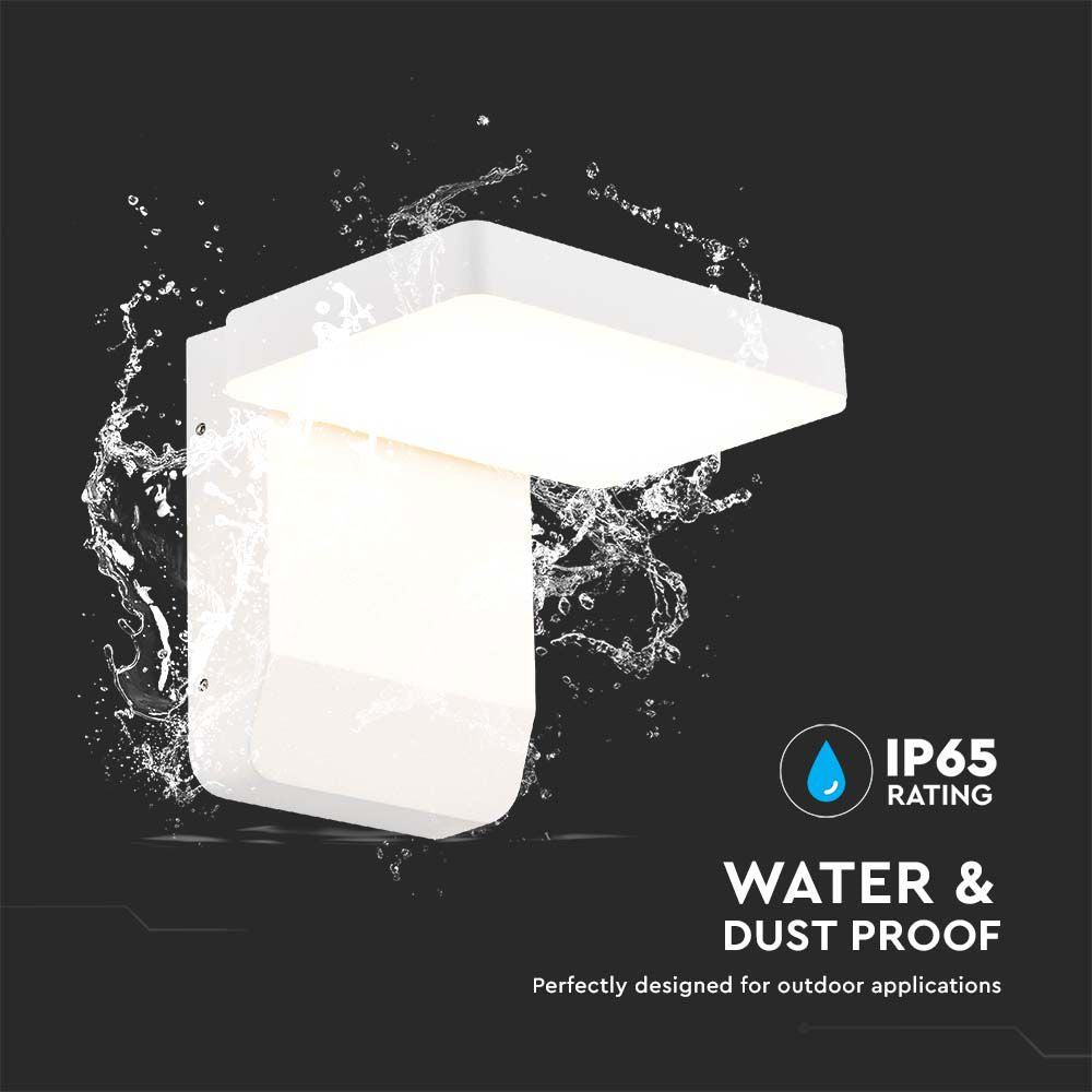 17W Lampa ścienna LED / Barwa:3000K / Obudowa: Biała / Kwadratowa
