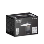 17W Lampa ścienna LED / Barwa:4000K / Obudowa: Czarna / Kwadratowa
