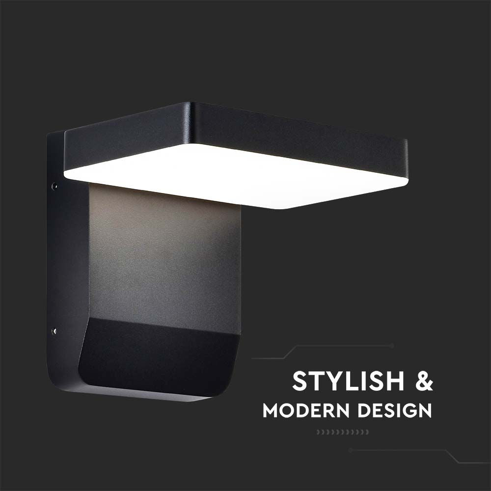 17W Lampa ścienna LED / Barwa:4000K / Obudowa: Czarna / Kwadratowa