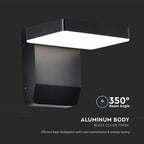 17W Lampa ścienna LED / Barwa:3000K / Obudowa: Czarna / Kwadratowa