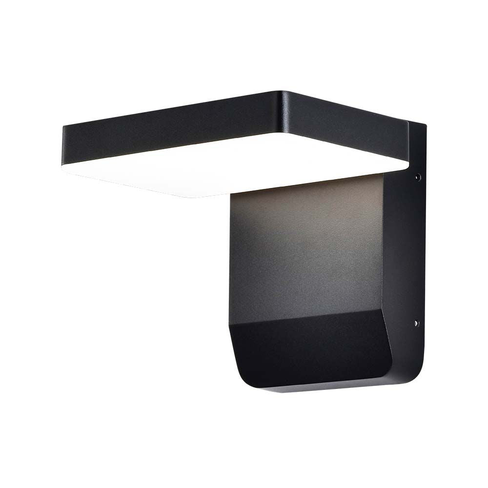 17W Lampa ścienna LED / Barwa:4000K / Obudowa: Czarna / Kwadratowa