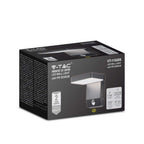 17W Lampa ścienna LED z czujnikiem ruchu / Barwa:4000K / Obudowa: Czarna / Kwadratowa