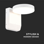 17W Lampa ścienna LED / Barwa:3000K / Obudowa: Biała / Okrągła