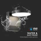 17W Lampa ścienna LED / Barwa:4000K / Obudowa: Czarna / Okrągła