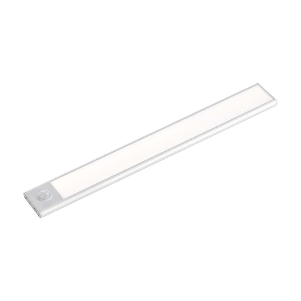1.5W Oprawa pod szafkowa na baterie z czujnikiem ruchu 30cm / Barwa:4000K / IP20 / Obudowa: Srebrna / Ładowanie USB