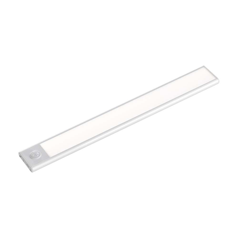 2W Oprawa pod szafkowa na baterie z czujnikiem ruchu 40cm / Barwa:3000K / IP20 / Obudowa: Srebrna / Ładowanie USB