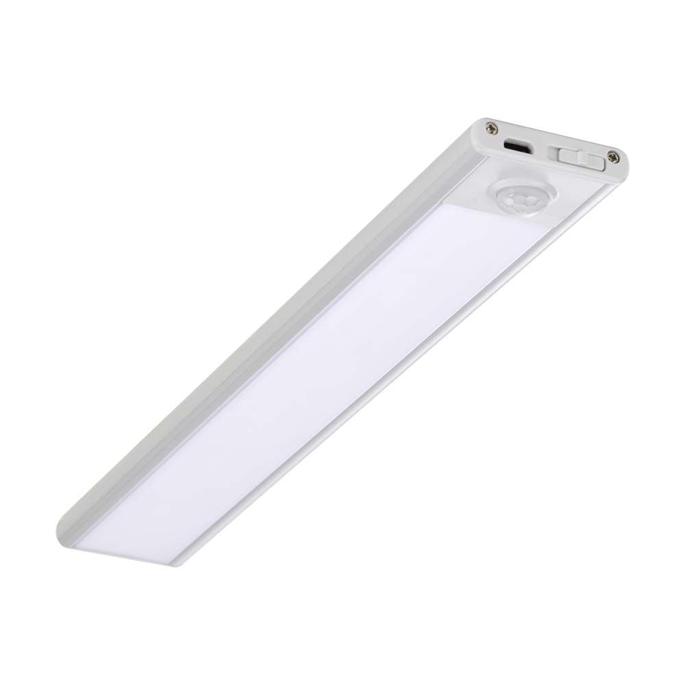2W Oprawa pod szafkowa na baterie z czujnikiem ruchu 40cm / Barwa:3000K / IP20 / Obudowa: Srebrna / Ładowanie USB