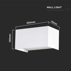 24W Lampa ścienna LED / Barwa:3000K / Obudowa: Biała / Kwadratowa