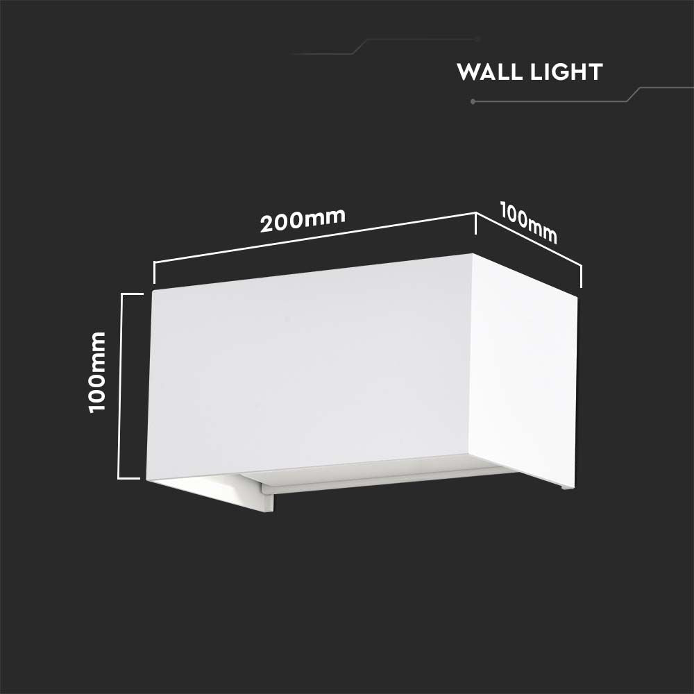 24W Lampa ścienna LED / Barwa:3000K / Obudowa: Biała / Kwadratowa