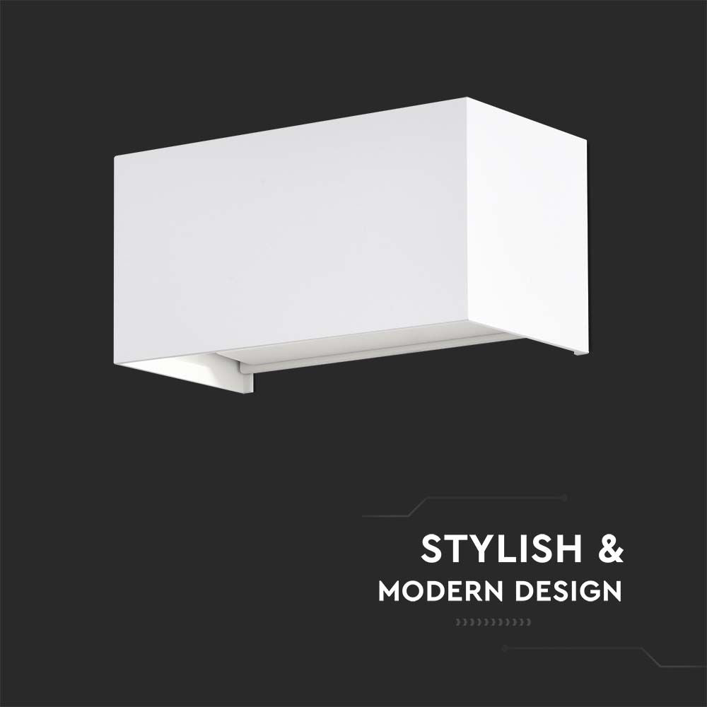 24W Lampa ścienna LED / Barwa:3000K / Obudowa: Biała / Kwadratowa