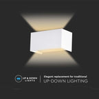 24W Lampa ścienna LED / Barwa:4000K / Obudowa: Biała / Kwadratowa