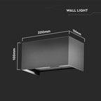 24W Lampa ścienna LED / Barwa:3000K / Obudowa: Szara / Kwadratowa