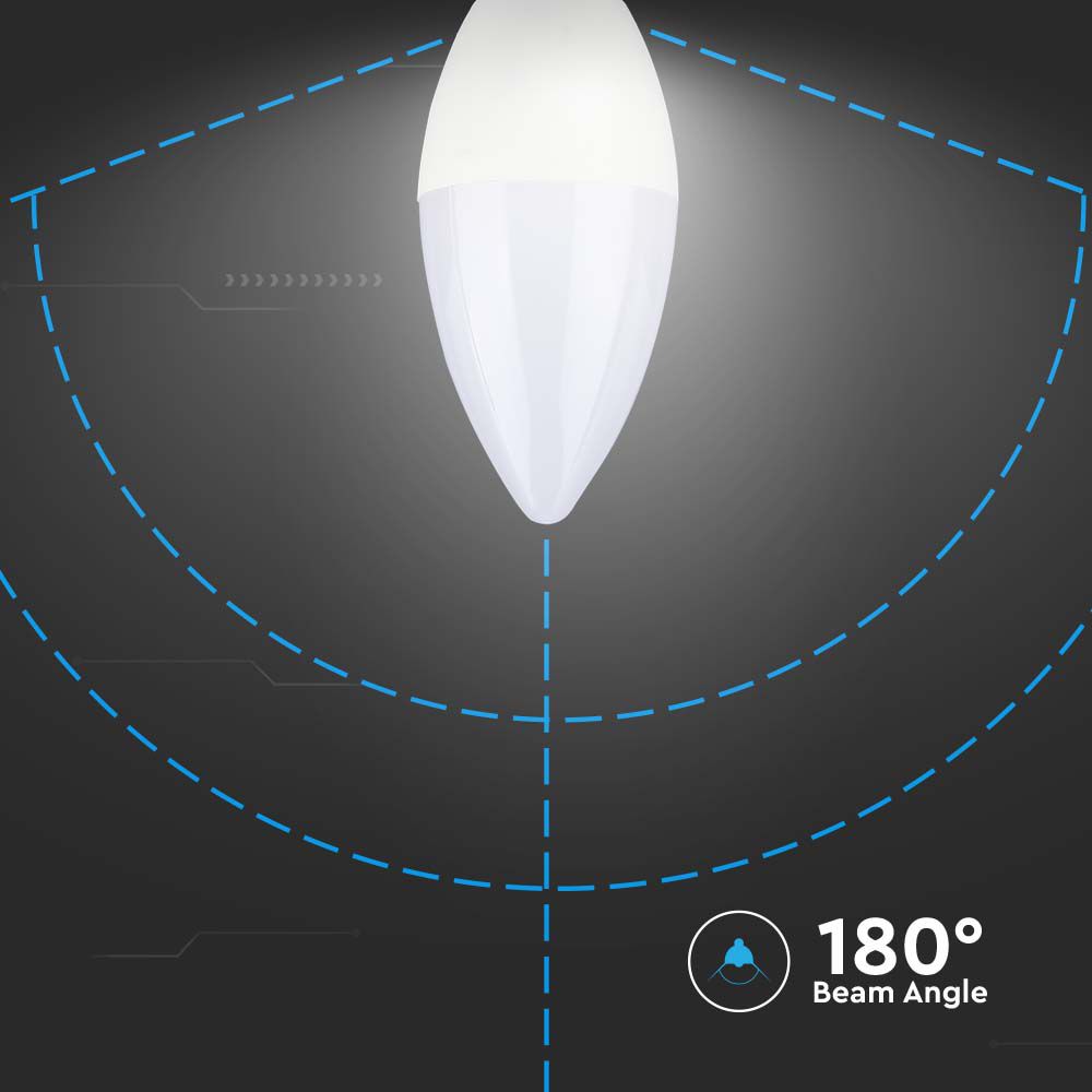 2.9W C35 Żarówka LED / Barwa:6500K / Trzonek:E14