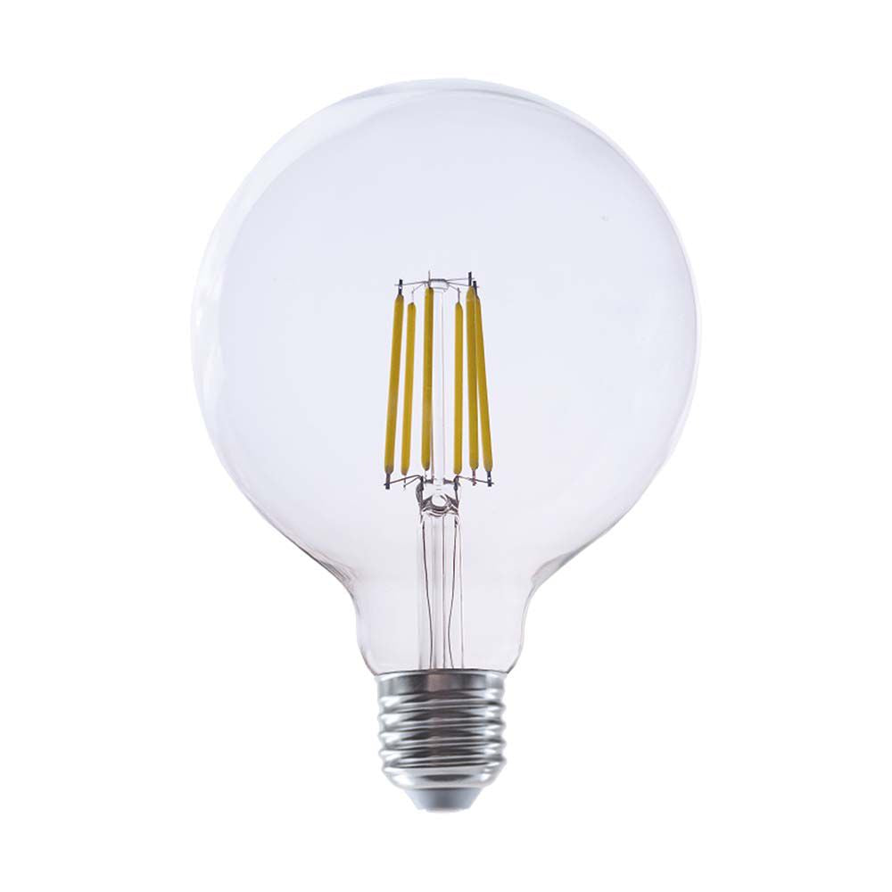 4W G125 Żarówka LED Filament / Klosz Transparentny / Barwa:3000K / Trzonek:E27 / Skuteczność: 210lm/W