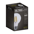 4W G95 Żarówka LED Filament / Klosz Transparentny / Barwa:3000K / Trzonek:E27 / Skuteczność: 210lm/W