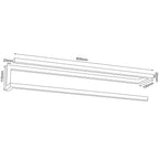 wall towel hanger 60 cm - double, black