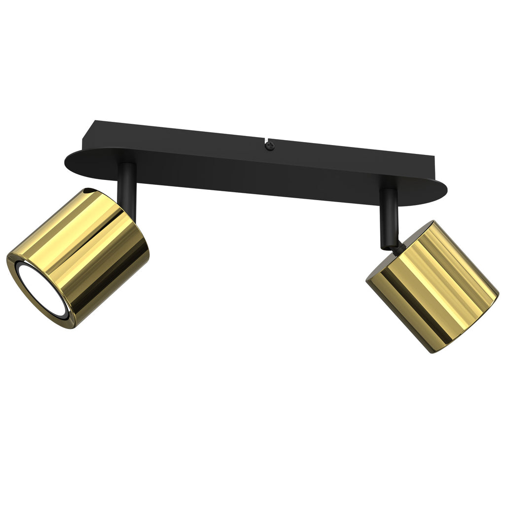 spot Demia black/brass 2xGU10