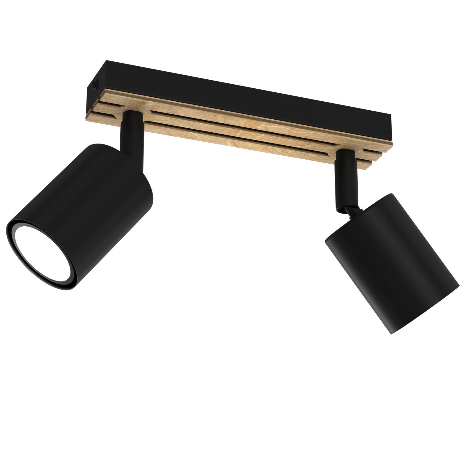 Spot Terra line 200 black/wood/black swivel 2xGU10 (Ceryfikat FSC 100%, SGSCH-COC-070615)