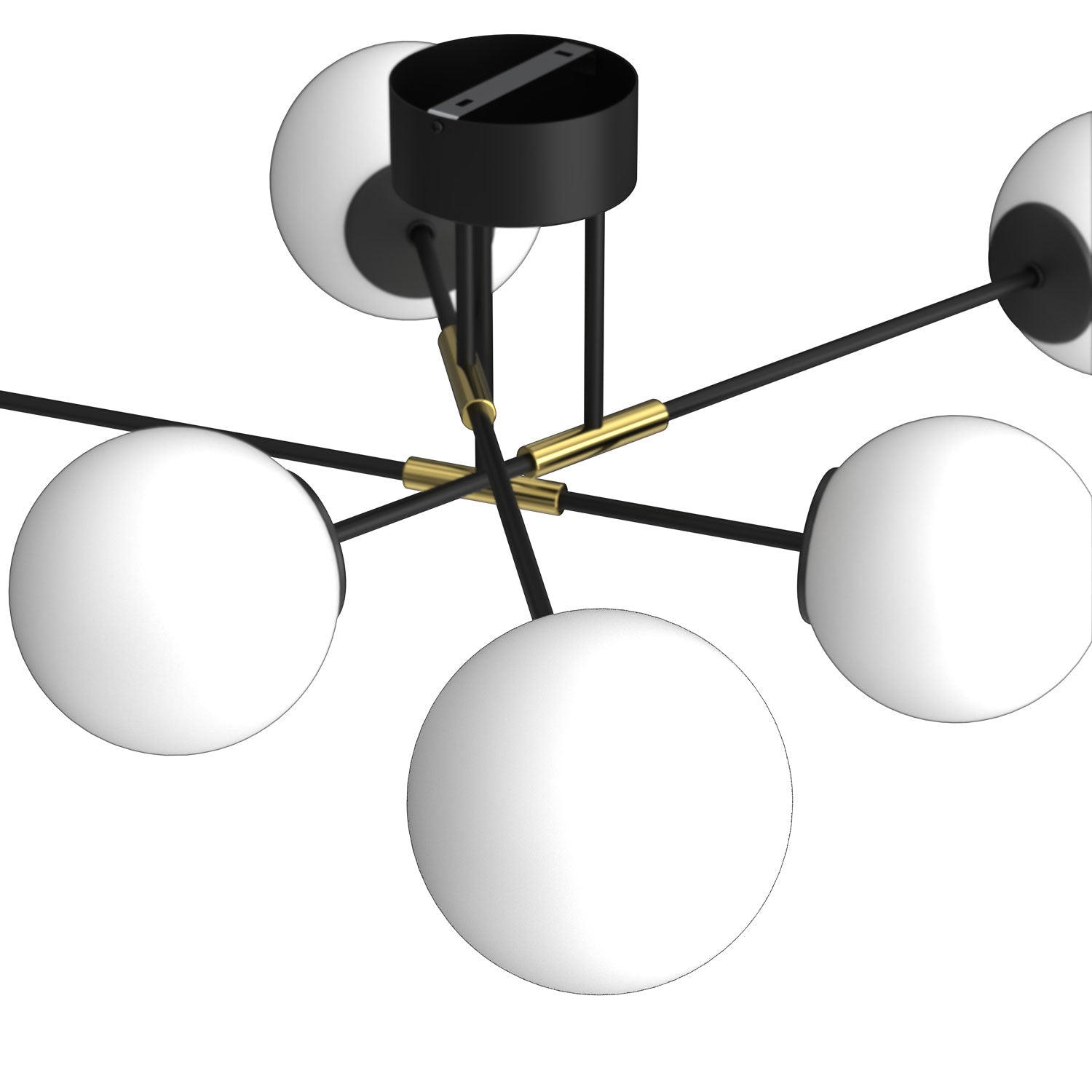 plafon Glame black/gold 6xE27