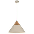 Luminex Żyrandol Single 1xE27 (Certyfikat FSC 100%, SGSCH-COC-070615) - Stal - Beżowy/naturalne drewno LX-457