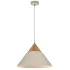 żyrandol Single beige/natural wood 1xE27 (Ceryfikat FSC 100%, SGSCH-COC-070615)