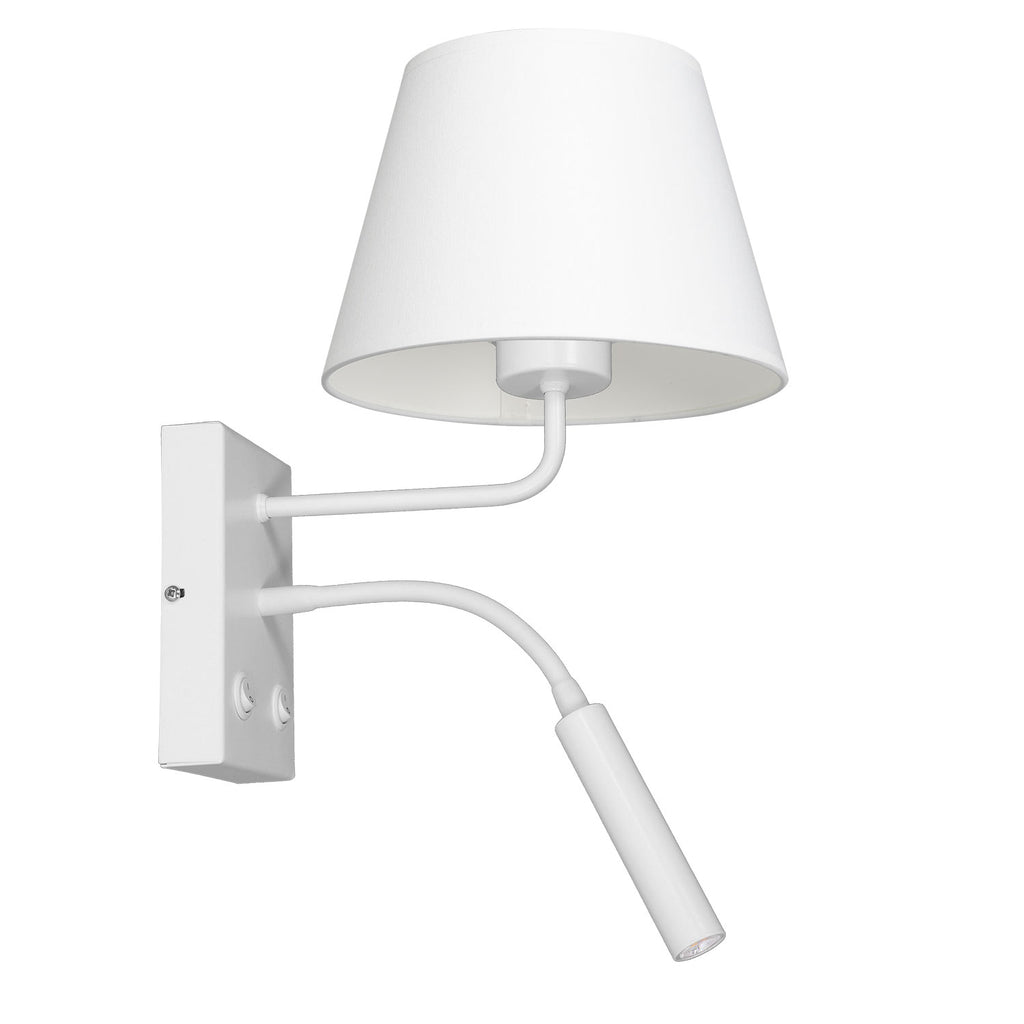 kinkiet Arden G9+E27 white, cone shade dia 130/200, h 150 white 1xE27+1xG9