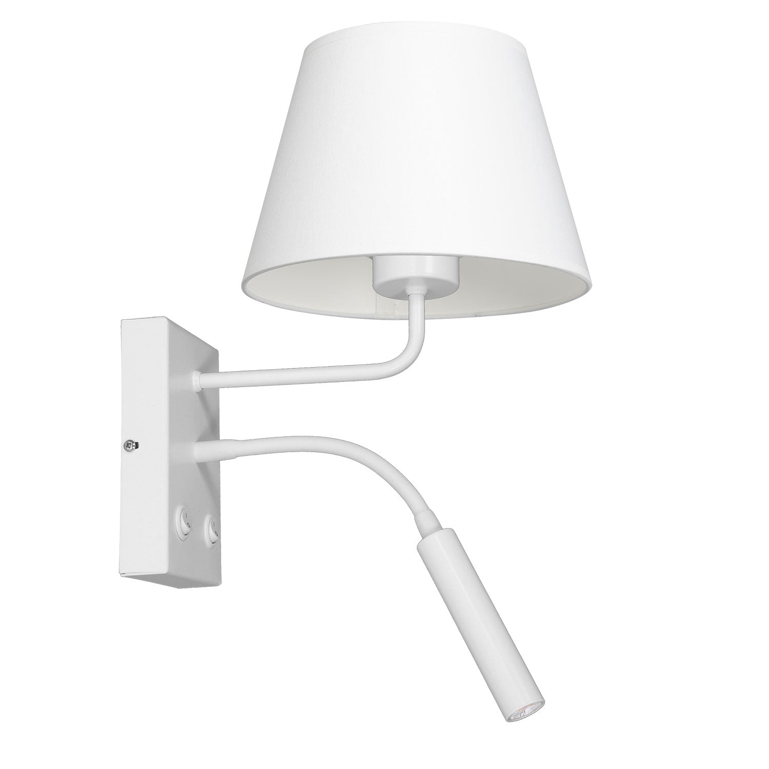 kinkiet Arden G9+E27 white, cone shade dia 130/200, h 150 white 1xE27+1xG9