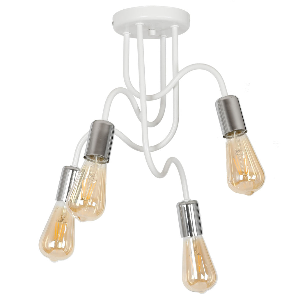 plafon Dow white/chrome 4xE27