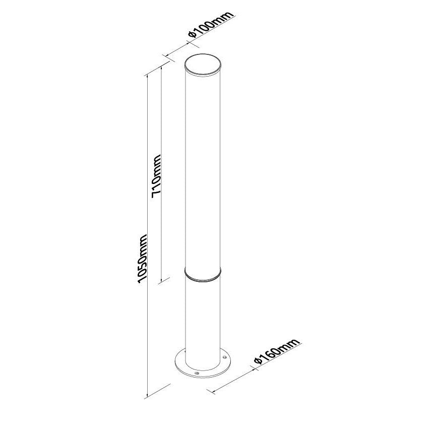 Maxlight Lampa podłogowa Gardenia 25W - Aluminium + pc - Czarny F0064