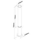 Maxlight Lampa podłogowa Gardenia 25W - Aluminium + pc - Czarny F0064