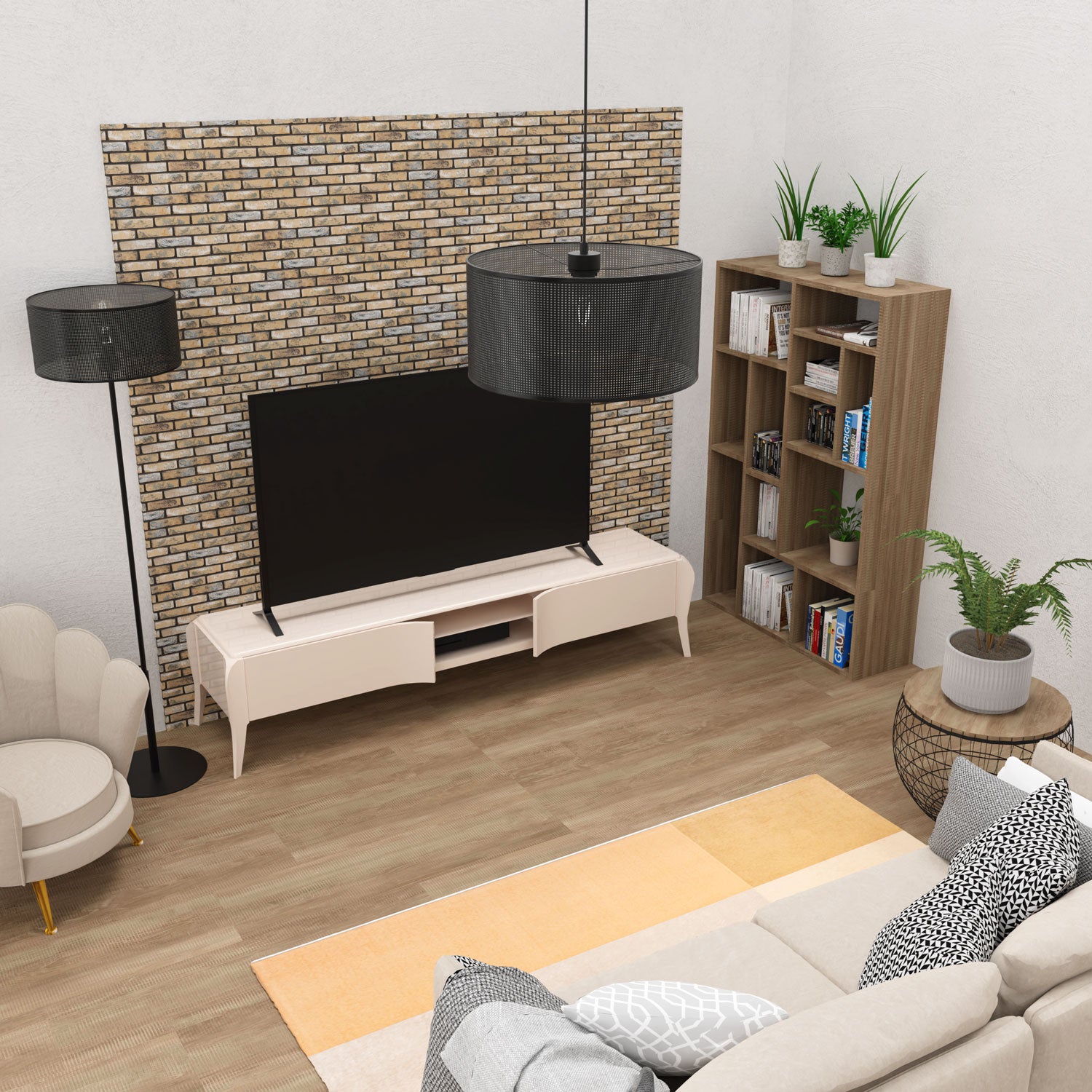 żyrandol Loft shade black, cylinder shade dia 400, h 200 black 1xE27