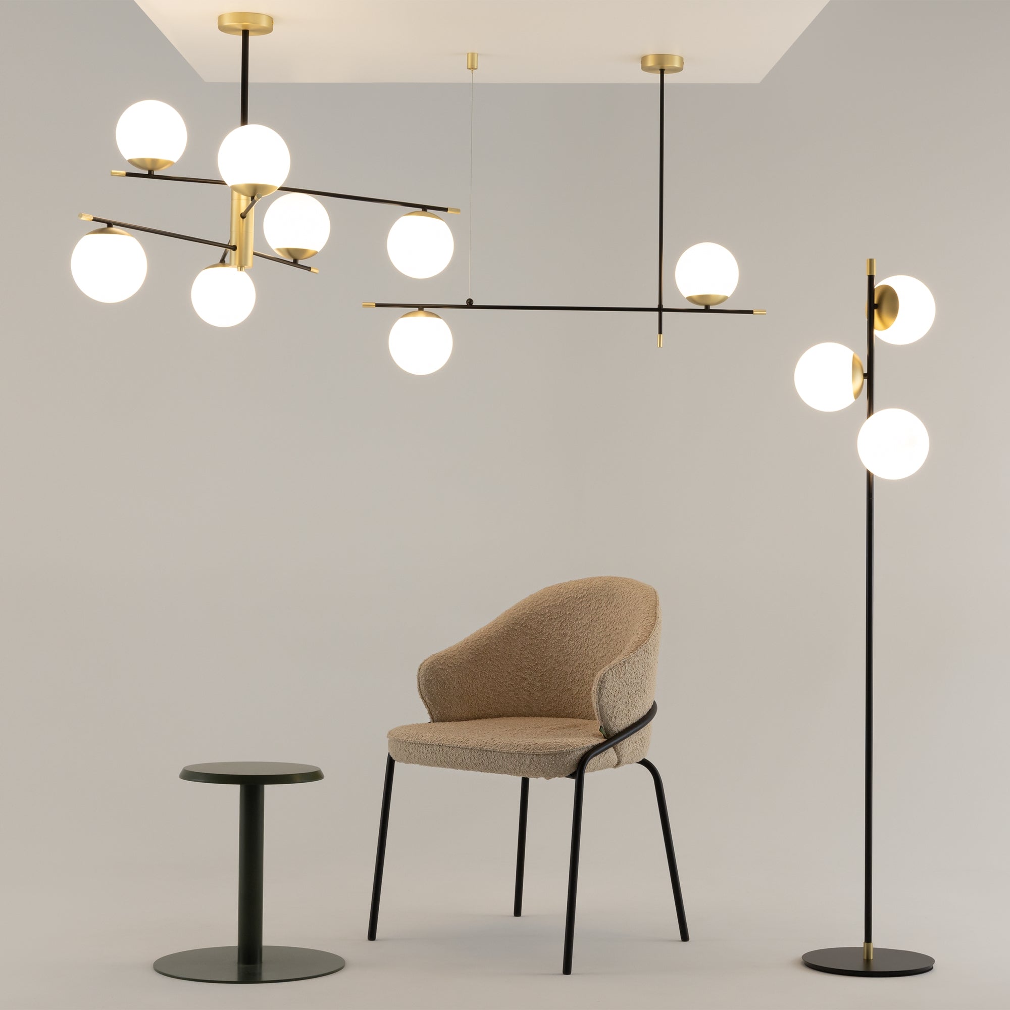Maytoni Lampa podłogowa Nostalgia - Metal - Czarny MOD048FL-03G