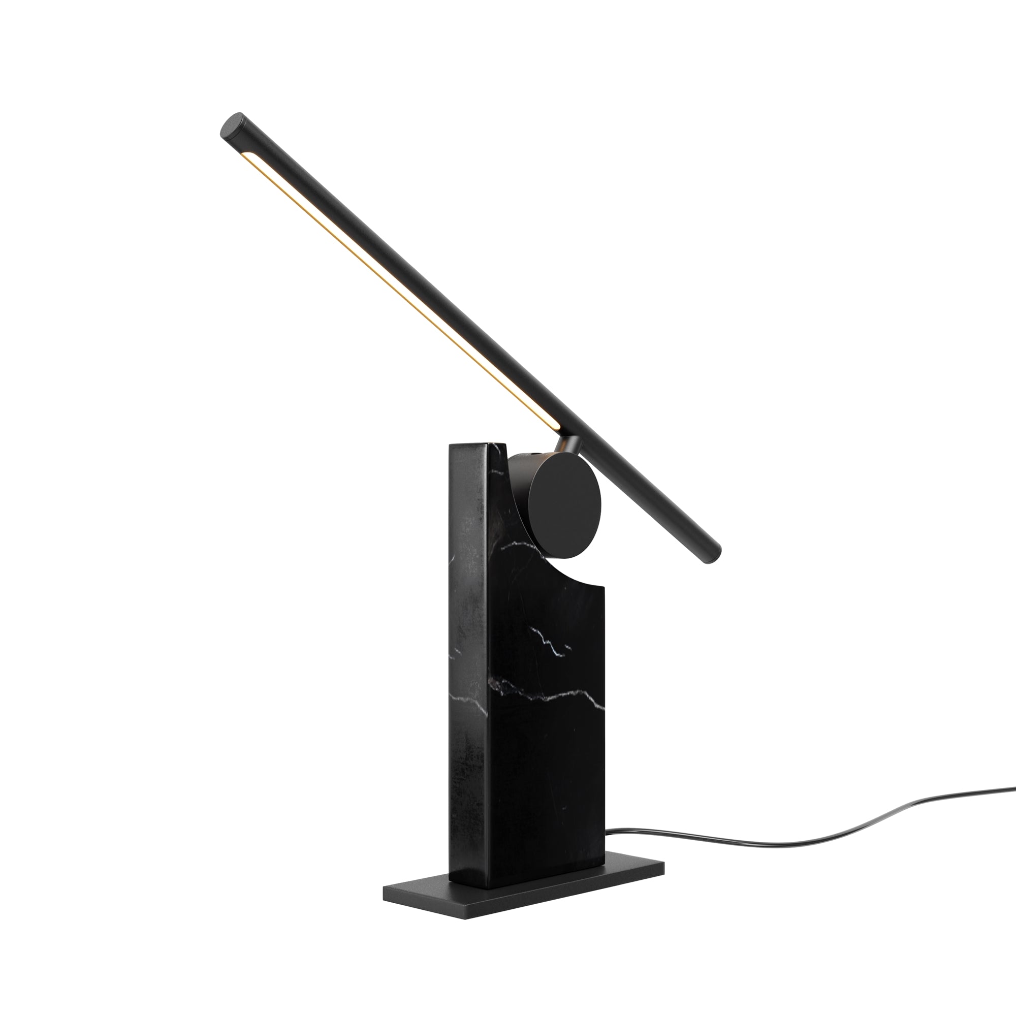 Maytoni Lampa stołowa Monumento - Metal + marmur - Czarny MOD467TL-L9B3K
