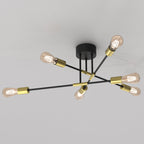 żyrandol Flame black/gold 6xE27