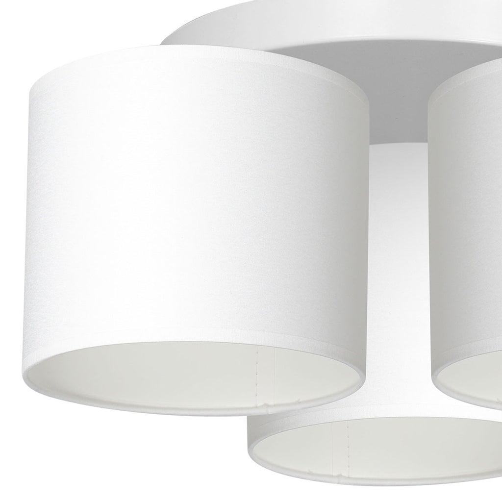plafon Arden white, cylinder shade white 3xE27