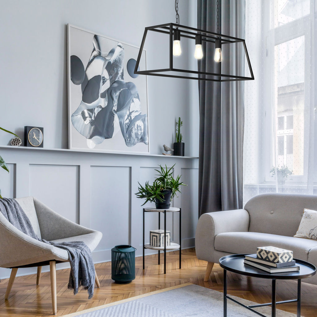 ceiling lamp Frame trapeze 3xE27 (colour black matt)