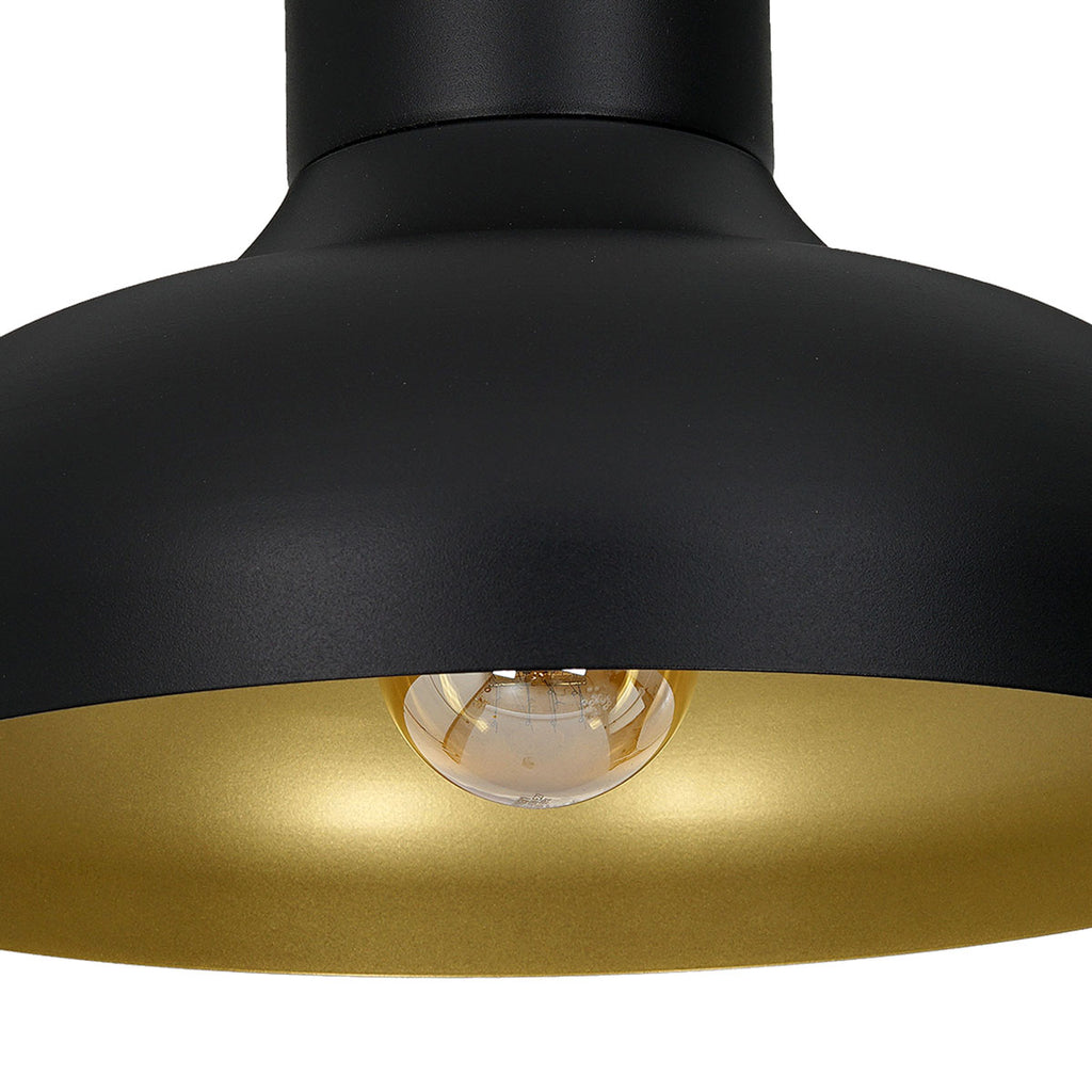 plafon Basca black/gold 1xE27