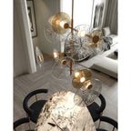 Maxlight Lampa wisząca Allure - Metal + szkło - Złoty matowy P0541