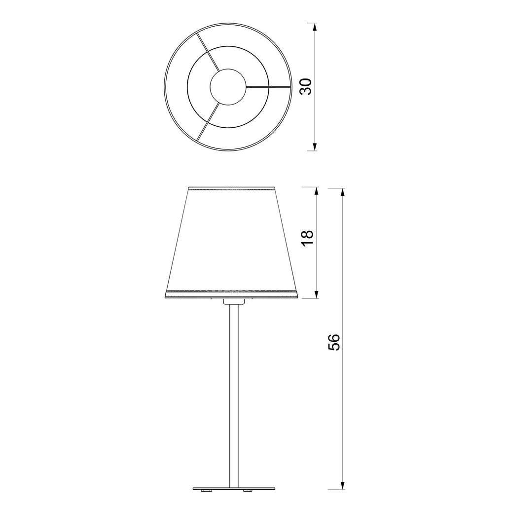 lampka gab. Arden H 58 white, cone shade dia 150/300, h 180 white 1xE27