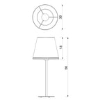 lampka gab. Arden H 58 white, cone shade dia 150/300, h 180 white 1xE27