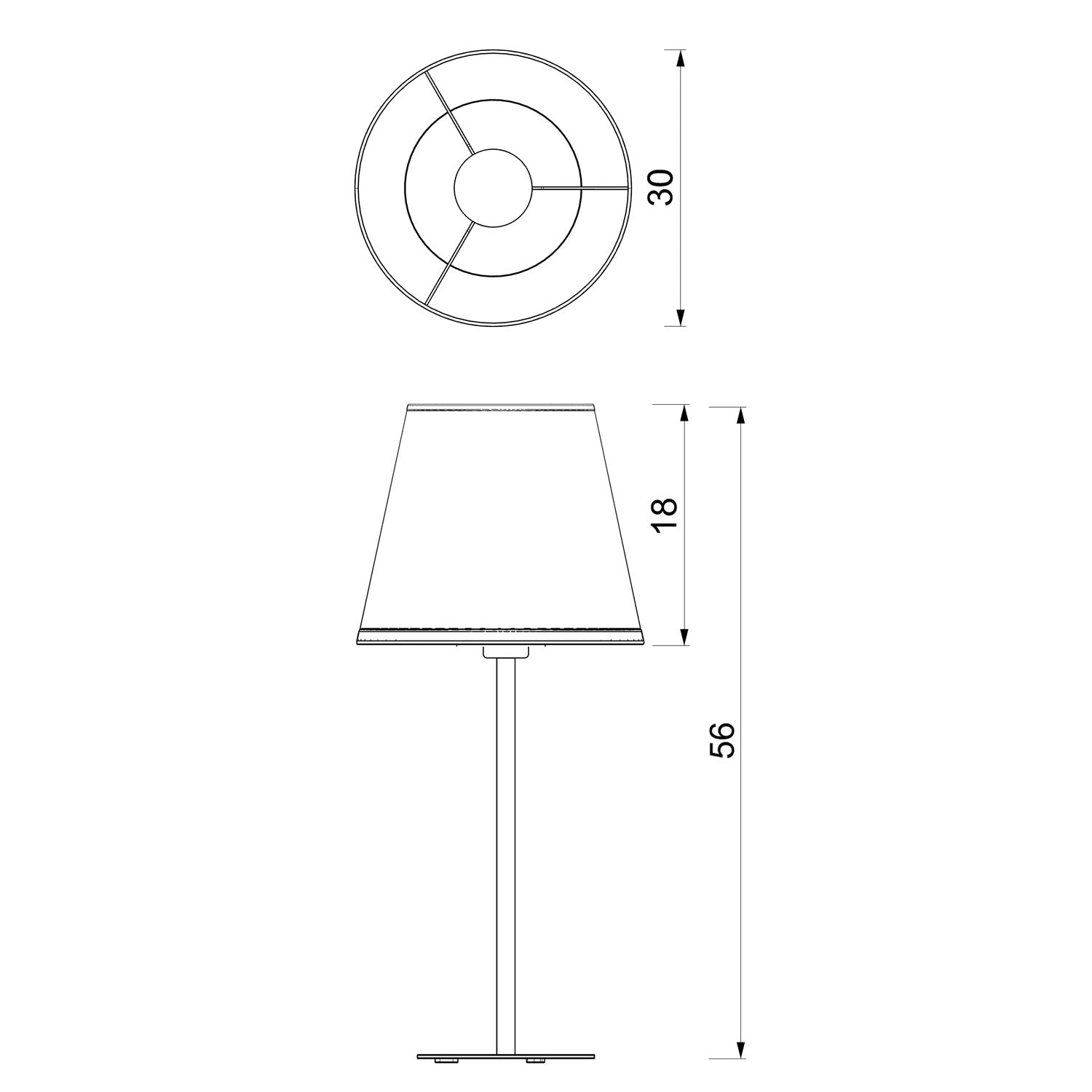 lampka gab. Arden H 58 white, cone shade dia 150/300, h 180 white 1xE27