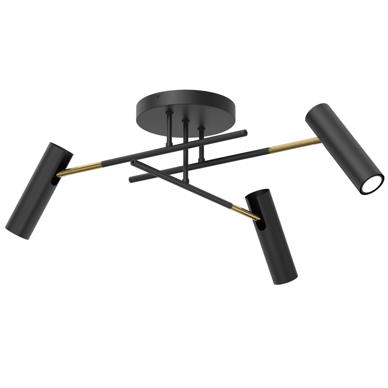 plafon prosty Axion black/gold 3xGU10